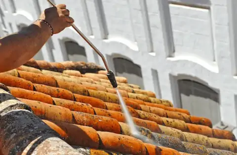 Démoussage de toiture à Captieux